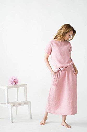 next pink linen dress