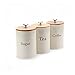Hot Sale X022 Set of 3 Metal Food Storage Tin Canister/Jar/kitchen Containers/Home Gift with Bamboo Lid