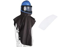 YaeTek Sandblast Helmet AIR Supplied Safety Sandblaster Helmet Air Feed Sandblasting Hood Protector with Shoulder Protective 