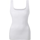EUYZOU Women's Tummy Control Shapewear Tank Tops Seamless Square Neck Compression Tops Slimming Body Shaper Camisole