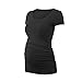 Liu & Qu Women's Maternity Classic Side Ruched T-Shirt Tops Mama Pregnancy Clothes