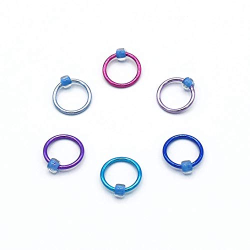 image for Pretty Warm Designs Medium Ring Knitting Stitch Markers up to US 10.5 