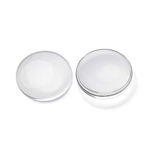 Craftdady 200Pcs Transparent Clear Glass Cabochons 17.5-18mm Flat Back Half Round Dome Tiles for Pho - //coolthings.us