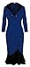 HOMEYEE Women's V Neck Ball Fishtail Pencil Dress UB27