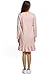 Meaneor Women Ruffles Hem Loose Solid Shift Dress Nude Medium