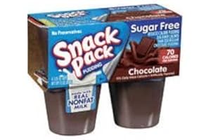 HUNT'S Snack Pack Sugar Free Chocolate Pudding 4-3.25oz Cups (2-packs) 8 Cups