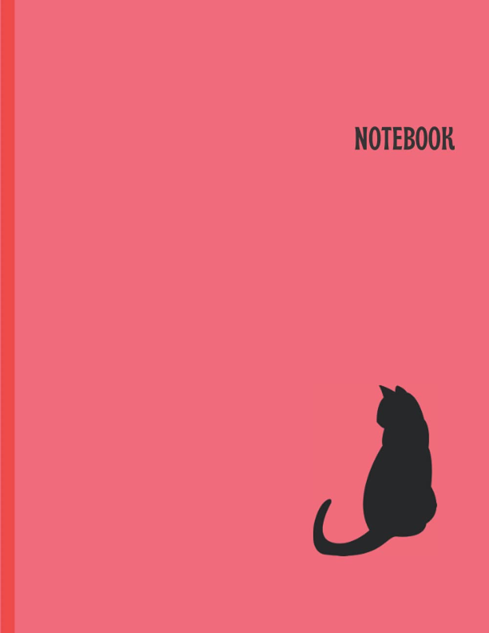 Notebook: Cat staring - Minimal Design Notebook (Diary, Journal)(soft pink color)| A perfect Gift For Cat lovers - Large (8.5 x 11 inches) - 120 Pages