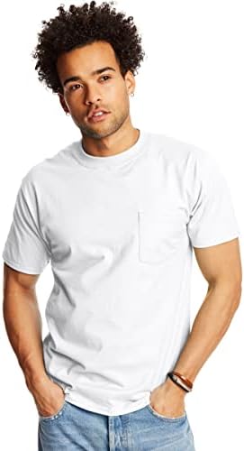 Hanes White Mens Pocket T Shirts Vintage 90s Hanes HeavyWeight T Shirt