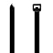 CTS Brand - 7.5 Inch, 50 lb Tensile Strength, Black Nylon Cable Tie (Bag of 100)