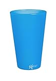 Silipint Silicone Pint Glass Set, Patented, BPA-Free, Shatter-proof Silicone Cup Drinkware (1-Pack, Bend Blue)