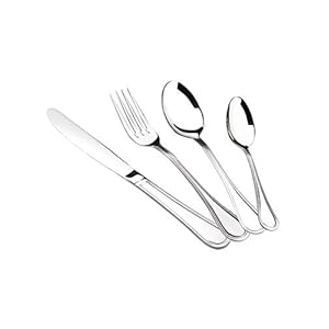 Magefesa – Cordoba estuche de cubiertos de 24 piezas acero inoxidable, Apto para lavavajillas, facil limpieza, mulicolor, resistente, estuche azul con cierre magnetico incluido