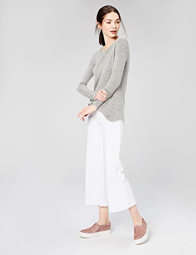 AMAZON ESSENTIALS WOMEN’S SUPERSOFT TERRY REGULAR-FIT LONG-SLEEVE SHIRTTAIL HEM SHIRT (PREVIOUSLY DAILY RITUAL), GREY HEATHER SPACE DYE, MEDIUM