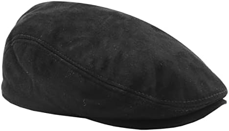 Jaxon Linen and Cotton Newsboy Cap (Small, Black) at Amazon