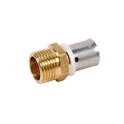 DIPRA 731054 Fixed Straight Connector, Diameter 16 mm, Male M20/27 (3/4 inch) PE-Crimp, 20/27 (3/4)