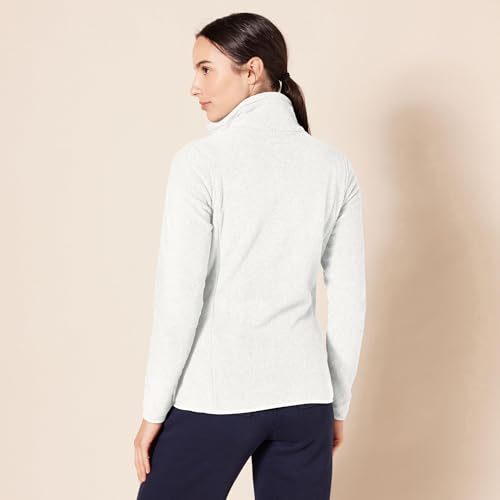AMAZON ESSENTIALS WOMEN’S CLASSIC-FIT FULL-ZIP POLAR SOFT FLEECE JACKET (AVAILABLE IN PLUS SIZE), LIGHT GREY HEATHER, 5X