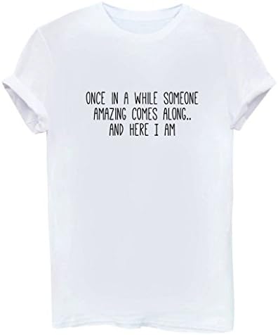 Yeesea Summer Women's Cute Short Sleeve Tops Teen Girl Tee Funny T Shirt