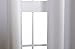 MYSKY HOME White Curtains for Living Room Black Out Curtains for Bedroom 63 Inch Long Curtains Grommet Window Curtains Room Darkening Thermal Insulated 1 Panel Curtains, 52 x 63 Inch, Greyish White