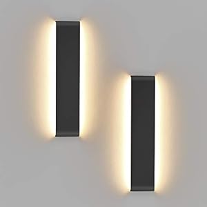 Klighten 14W Wandlamp Badkamerlamp, Pack van 2, LED Muur Warm Wit 2700-3200K Wandspiegel Licht Wandlamp Badkamer Lamp…