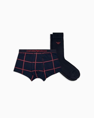 Emporio Armani Set Regalo Tronco + Calzini da Uomo, Blu, S, Blu, S