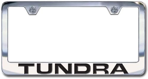 Toyota Tundra Chrome Engraved License Plate Frame, Block Lettering