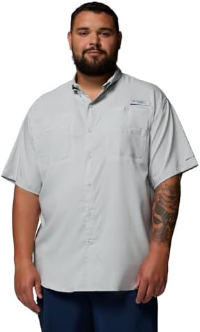Herren PFG Tamiami II Short Sleeve Shirt Kurzärmeliges Hemd, Cool Grey, M EU