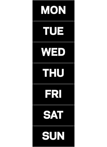 MasterVision Days of the Week Magnets, 1 x 2 Inches Each, 7 Magnets, Black/White (FM1007)