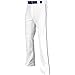 Boy's Champro Sports Youth Triple Crown Open Bottom Piped Pants, White, Navy Pipe, Medium