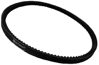 BESTORQ AX23 Rubber V-Belt, Raw Edge/Cogged, Black, 25" Length x 0.51" Width x 0.34" Height