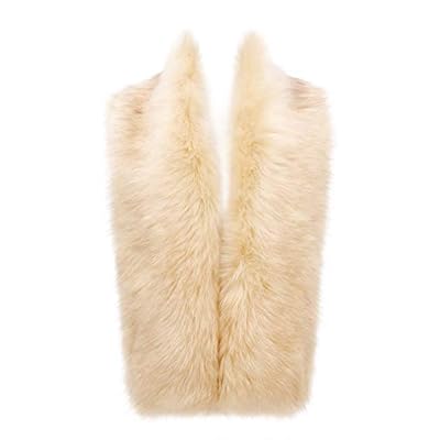 Changuan Women's Winter Faux Fox Fur Collar Long Scarf Wrap Shawl Shrug Changuan Women's Winter Faux Fox Fur Collar Long Scarf Wrap Shawl Shrug