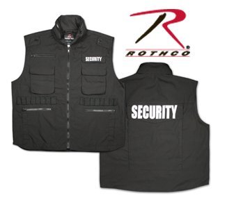 Rothco Ranger Vest/Security, Black, X-Large