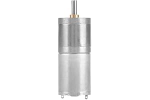 WALFRONT 25GA-370 DC 12V Low RPM Geared Motor Metal Gear Micro Motor for Electronic Lock Electric Curtain Actuator(5RPM)