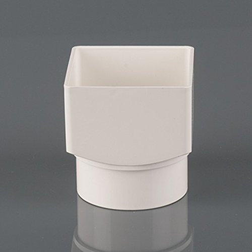 Brett Martin Squarestyle Downpipe 65mm Square to 68mm Round Adaptor BR517W White