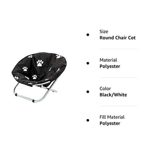 Etna Folding Pet Cot Chair Portable Round Fold Out Elevated Cat Bed