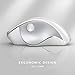 Ergonomic Wireless Mouse, Jelly Comb MV021 2.4GHz Precision Cordless Mouse with Thumb-Operated Scrollwheel, Less Noise, Optical Mice for Laptop PC Windows Computer, White and Silver
