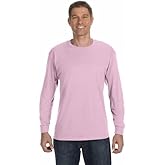 Gildan Men's Heavy Cotton Long Sleeve T-Shirt Style, (G5400) 2-Pack. Light Pink