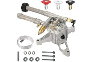 SPERUS AR High Pressure Washer Pump 2400 PSI RMW22G24-EZ, Vertical 7/8" Shaft Power Washer Replacement Pump Head with Easy Start Valve by ANNOVI REVERBERI