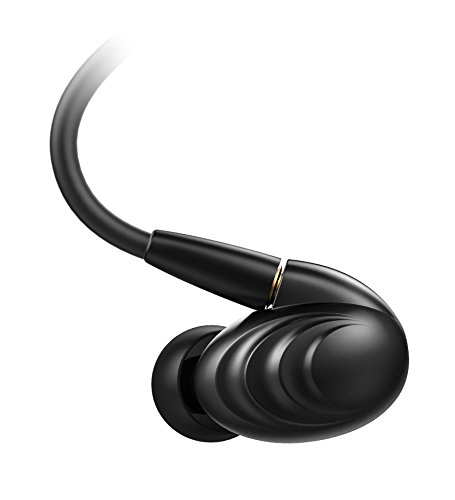FiiO F9 Best Over the Earphones/Headphones Detachable Cable Design Triple Driver Hybrid In-Ear Monitors with Android Compatible Mic and Remote (Black)