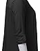 MBE Women's 3/4 Roll Up Sleeve V-neck Button Down Pintuck Lace Back Blouse Top