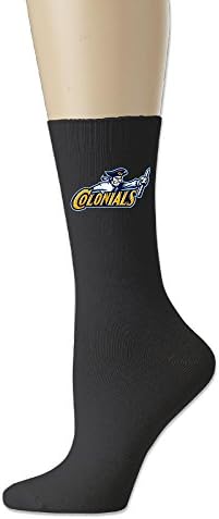 Black George Washington Colonials Geek Comfort Crew Cotton Socks For Men Size One Size