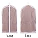 Hauserlin Garment Bags, Pack of 6 PEVA Sturdy Suit Bags, Dust and Water Proof Cover Breathable with Full Strong Zipper Transparent Window Clothes Bags for Hanging Suit Dress Closet (24