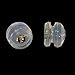 uGems® Silicone & 14k Yellow Gold Earring Backs Padded Mushroom Style 2 Pairs