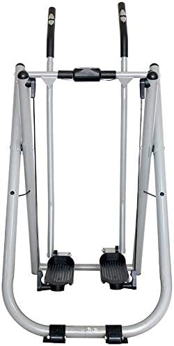 Exercise Bikes Fitness Air Walker Stepper Step Machine W/Handle Bar And LCD Monitor Glider Elliptical Machine Spinning bike (Color : Silver, Size : Free size)