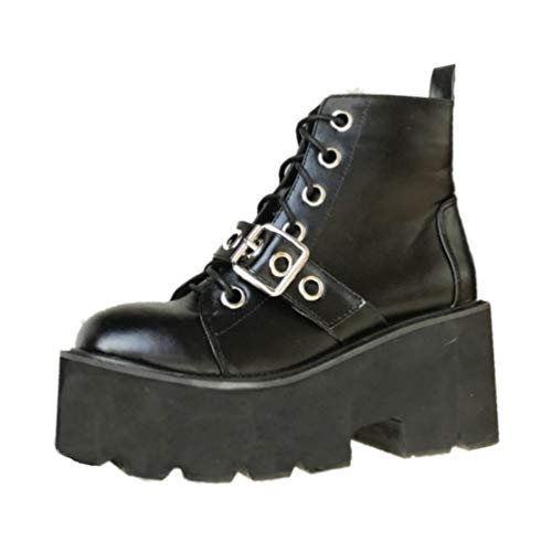 chunky platform biker boots