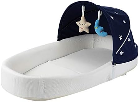 HUYP Baby Sleep Nest Pod Newborn Baby Snuggle Pod Nest 0-6 Months Travel Bed Recliner Cotton Boy Girl (color : Blue, Size : Mosquito net+Baby nest)