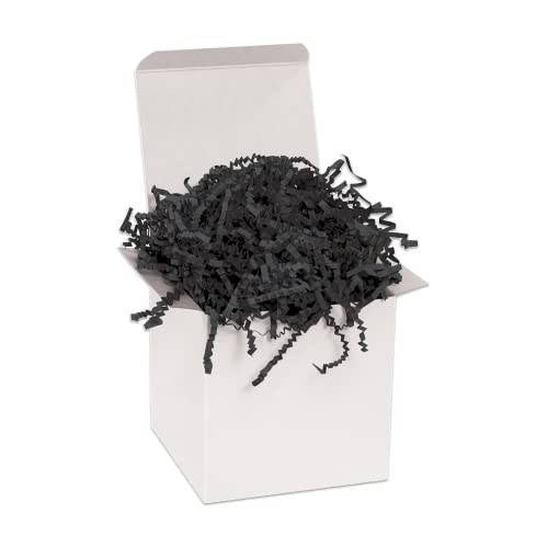 BOX USA Black Crinkle Paper Filler (10lb Case) - Shredded Paper for Basket Stuf…