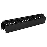 StarTech.com Horizontal 2U Server Rack Cable Management Finger Duct w/ Cover - 19" Network Rack Wire Duct Raceway Panel - Slotted Wire Duct (CMDUCT2U)