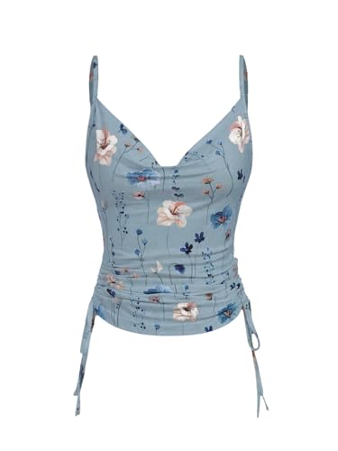 Verdusa Women's Boho Cowl Neck Tops Floral Camisole Top Going Out Outfits at Amazon