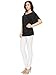 LL WT1038 Women's Versatile Casual Short Sleeve Dolman Top – Loose Fit V-Neck T-Shirt M Black