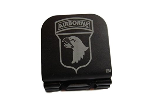 101st Airborne Patch Laser Etched Hat Clip Black