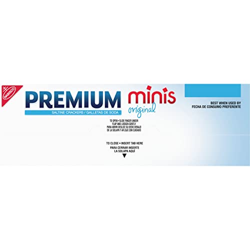 PREMIUM ORIGINAL MINI SALTINE CRACKERS, LUNCH SNACKS, 11 OZ